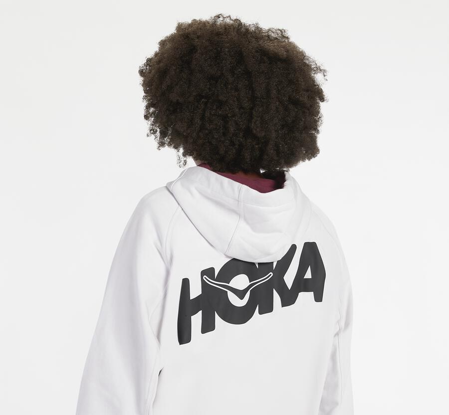 Hoka One One Womens Hoodie - Bondi - White - GUHB45270